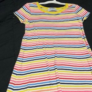Rainbow stripped dress